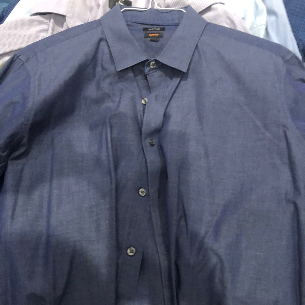 Apt. 9 Men's Navy Casual Button Down Shirt